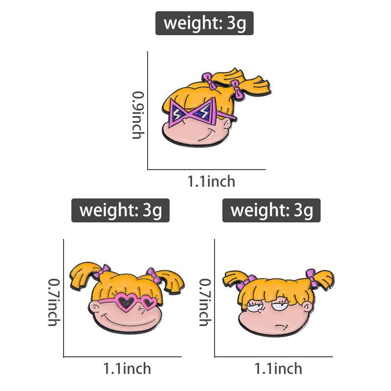 Naughty Cool Girl Enamel Pins Custom Yellow Haired Girl Brooches Lapel Badges Cartoon Funny Jewelry Gift for Friends