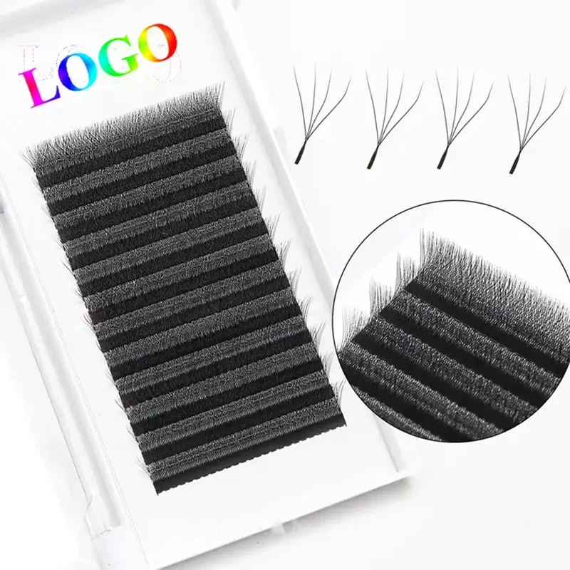 

4D W Shape Eyelashs Russia Volume Natural Curl 0.07mm Thickness 4D W Lash False Eyelashes Extension Individual Lashes