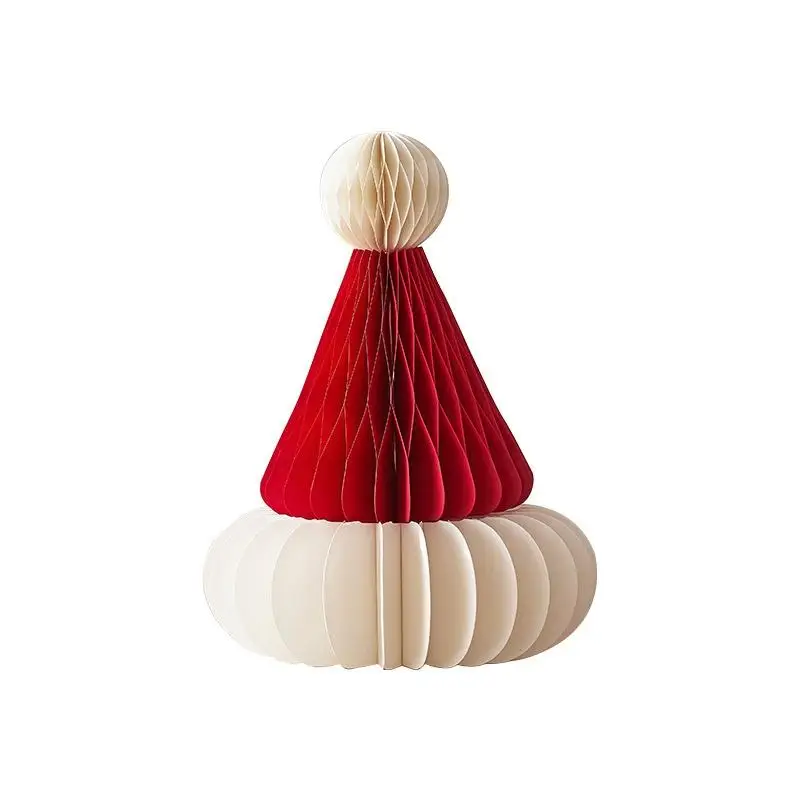 2025-2026 زينة عيد الميلاد ورقة العسل الكرة للطي شجرة عيد الميلاد ثلاثية الأبعاد زخرفة ديكورات منزلية لحفل الزفاف سطح المكتب حلية