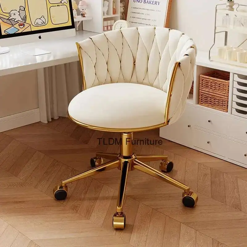 

Большой легкий роскошный островный барный стул, вращающийся стул со спинкой для спальни, вращающийся стул для домашнего офиса, золотые итальянские туалетные стулья