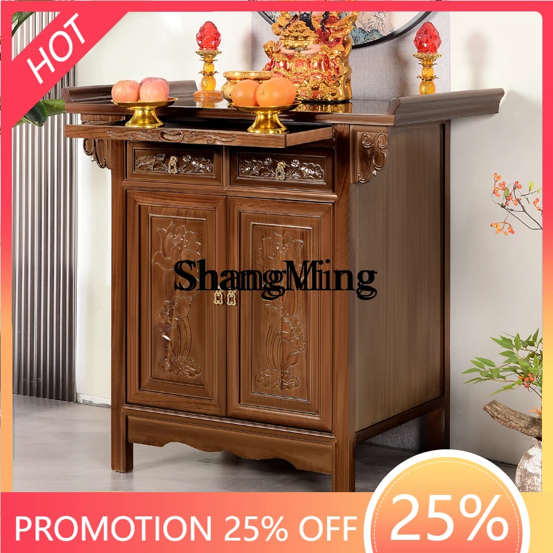 

Красивый деревянный шкафчик для благовоний в китайском стиле, из массива дерева, для домашнего использования, божественный столик, тумба для буддийских принадлежностей
