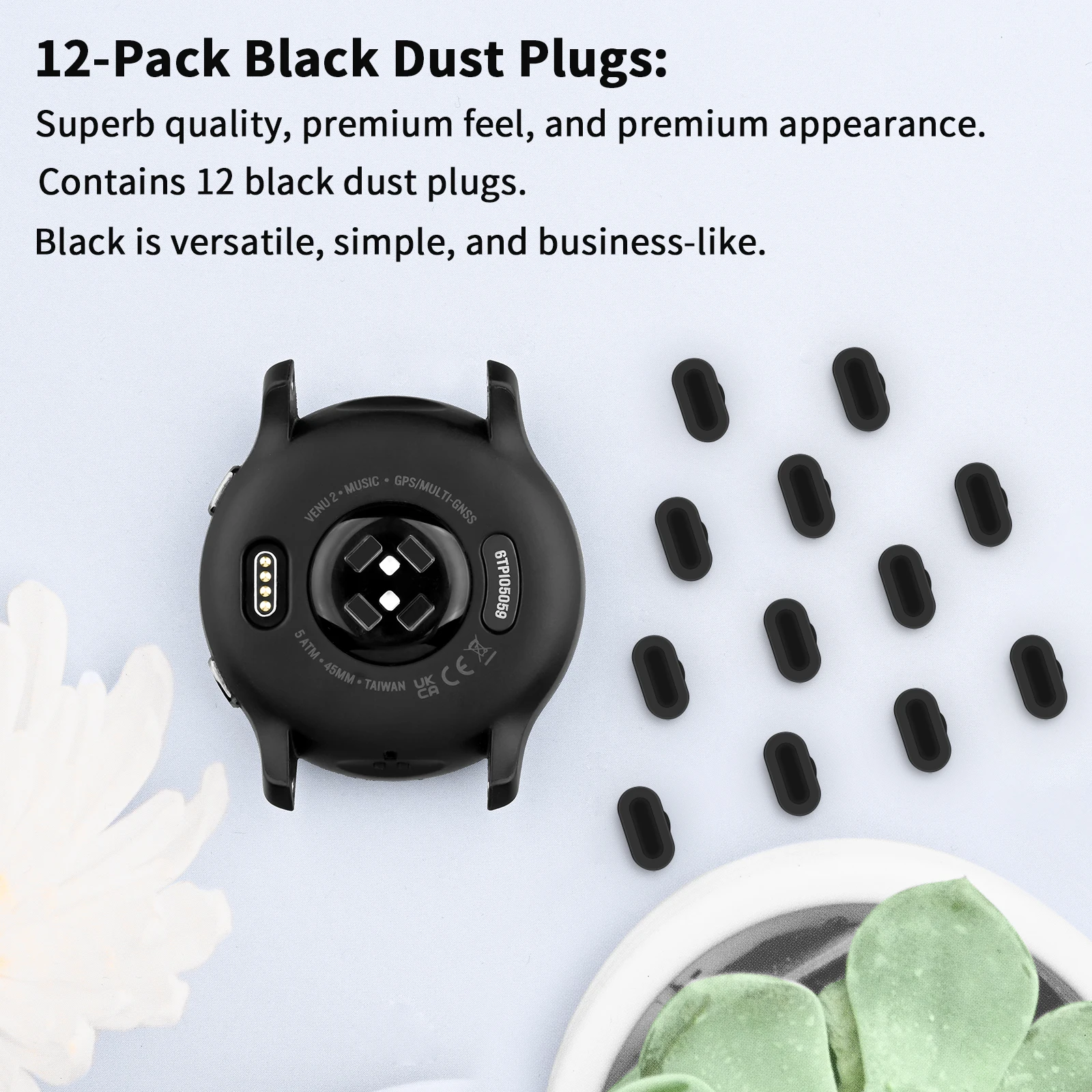 Porta do carregador à prova de poeira plug capa para garmin forerunner 955 945 265 645 965 fenix 7 s 7x 6 6s 6x 5 vivoactive 3 4 5 caso