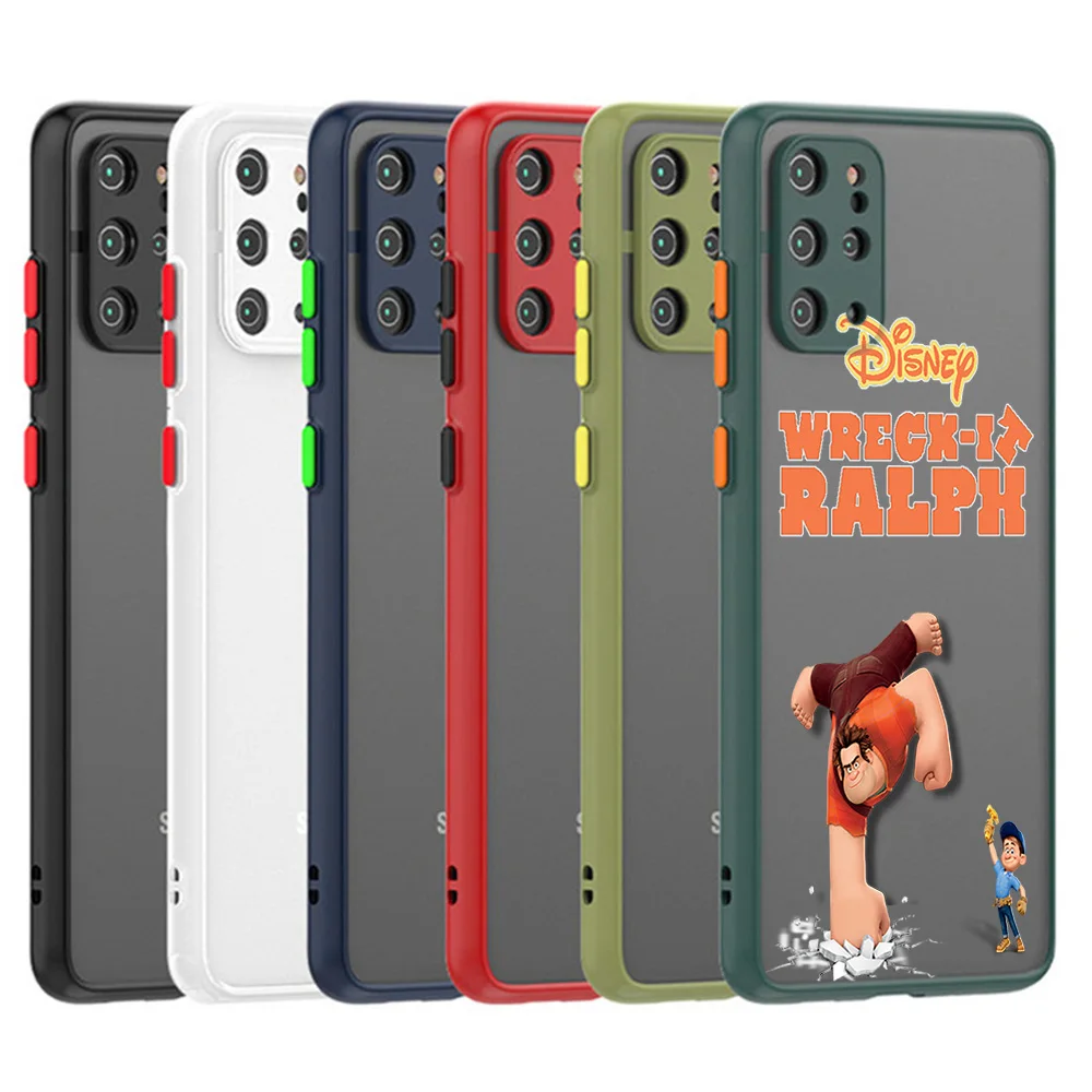 حافظة لهاتف سامسونج A25 A72 A73 A23 A24 A32 A33 A34 A35 A52 A53 A54 A55 A56 A36 A26 71 Wreck-it Ralph غطاء أسود شفاف