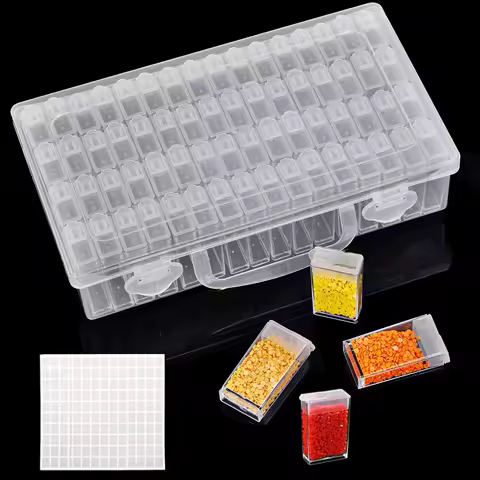 64-Grid Diamond Painting Storage Box, Organize Your Art Supplies Efficiently