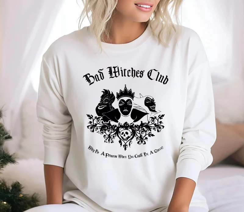 

MINISO Bad Witches Club Sweatshirt Disney Villains Sweatshirt Witch Sweatshirt Disney Bad Queen Sweatshirt 2025