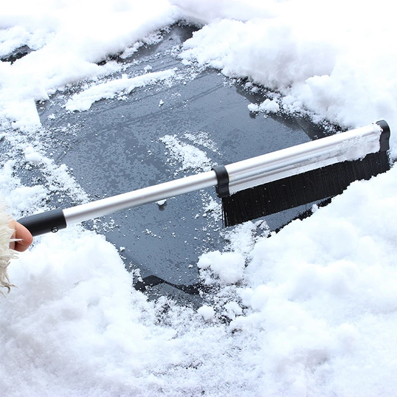 1 strumento pulizia per rimozione spazzola da neve per raschietto per ghiaccio auto allungabile per auto