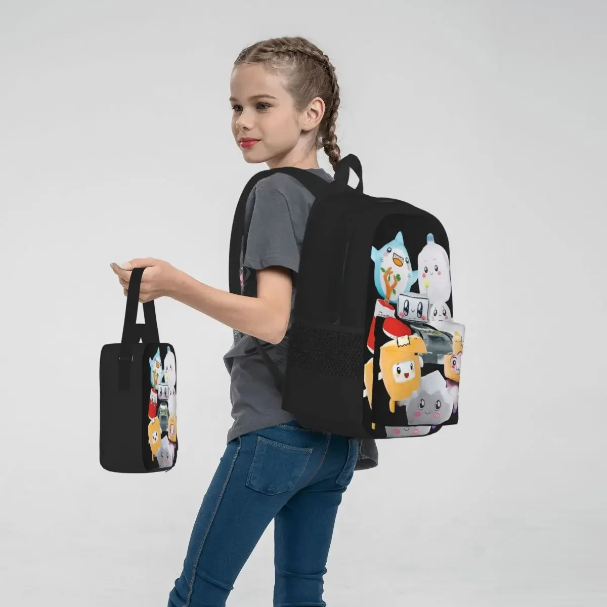 Rocky Lankybox Lanky Box Rucksäcke Junge Mädchen Bücher tasche Kinder Schult aschen Cartoon Kinder Rucksack Lunch Bag Stift Tasche dreiteiliges Set