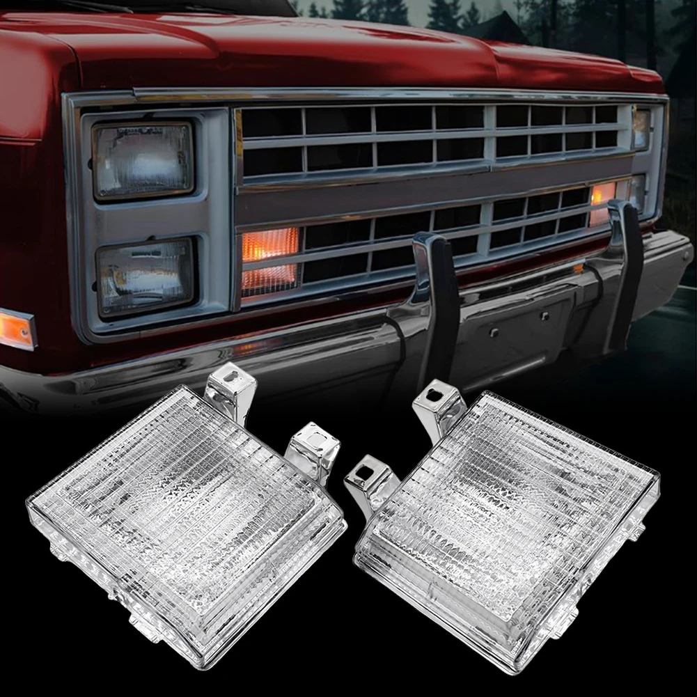 

1 Pair Clear Lens Turn Signal Light Housing Replace 918046 918045 Replace GM2520110 GM2521110 for Chevy G10/G20/G30 1983-1991