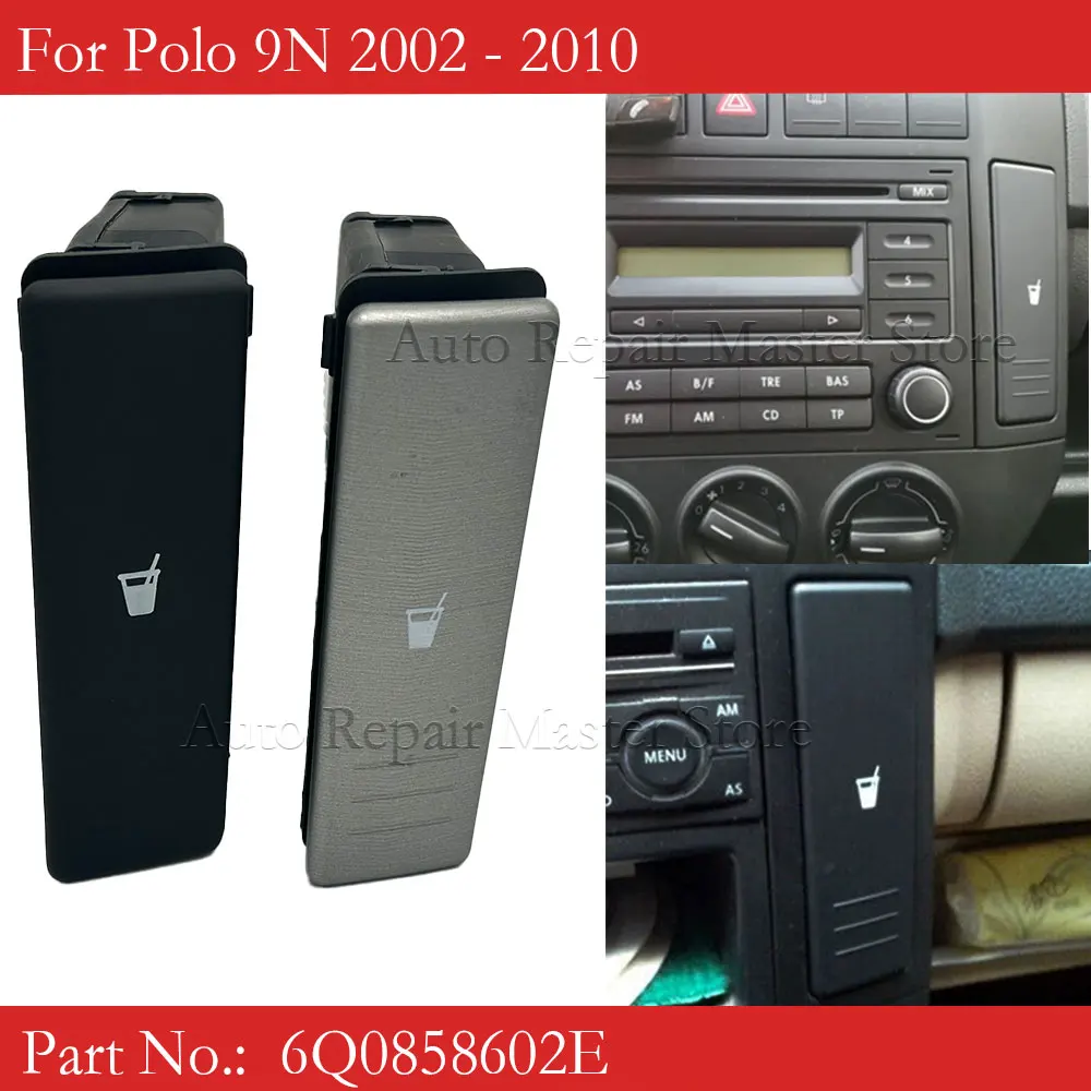 Uchwyt na kubek na konsoli środkowej samochodu 6Q 0858602 E 6Q0 858 602 Dla Polo 9N 2002 2003 2004 2005 2006 2007 2008 2009 2010