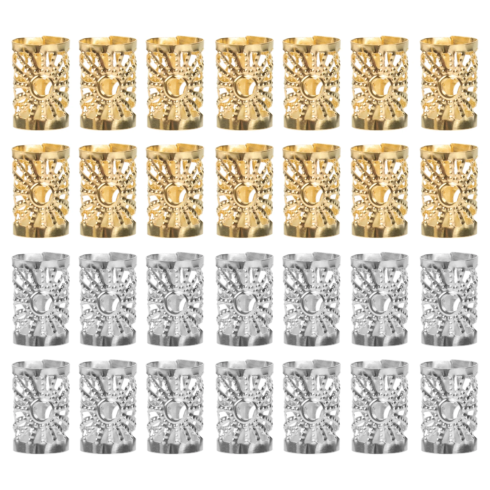 

100 шт., манжеты для волос, металлические застежки для плетения, аксессуары для девочек, ювелирные изделия с дредами, кольца для волос, декоративные прочные наращивания