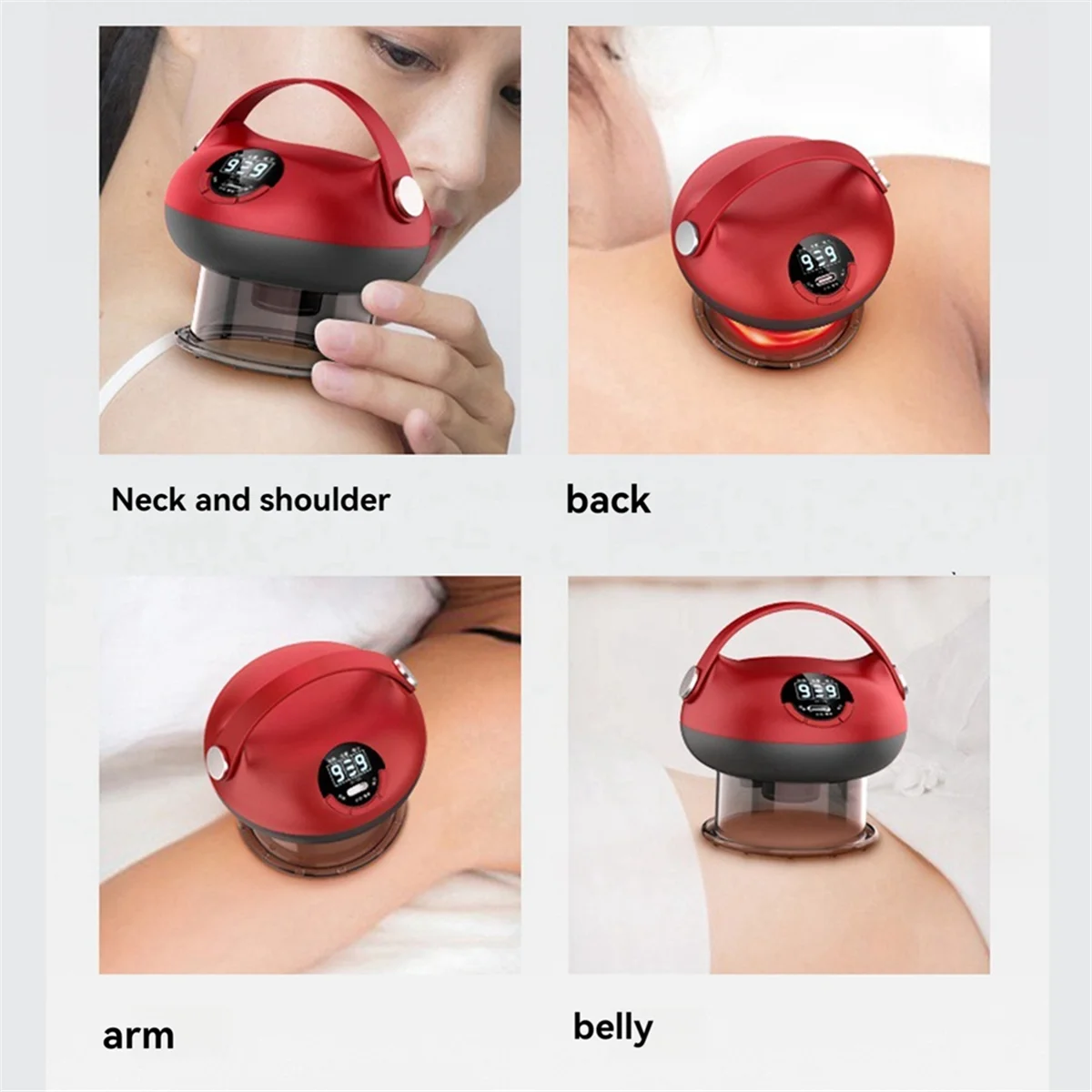 Intelligent Vacuum Cupping Massage Device Electric Heating Scraping Suction Cups Physical Fatigue Relieve Guasha Cans