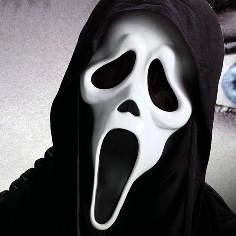 Scary Hooded Adult Prom Props Latex Play Halloween Cos Horror Funny Screaming Grimace Mask Cosplay Mask Joker Mardi Gras Mask