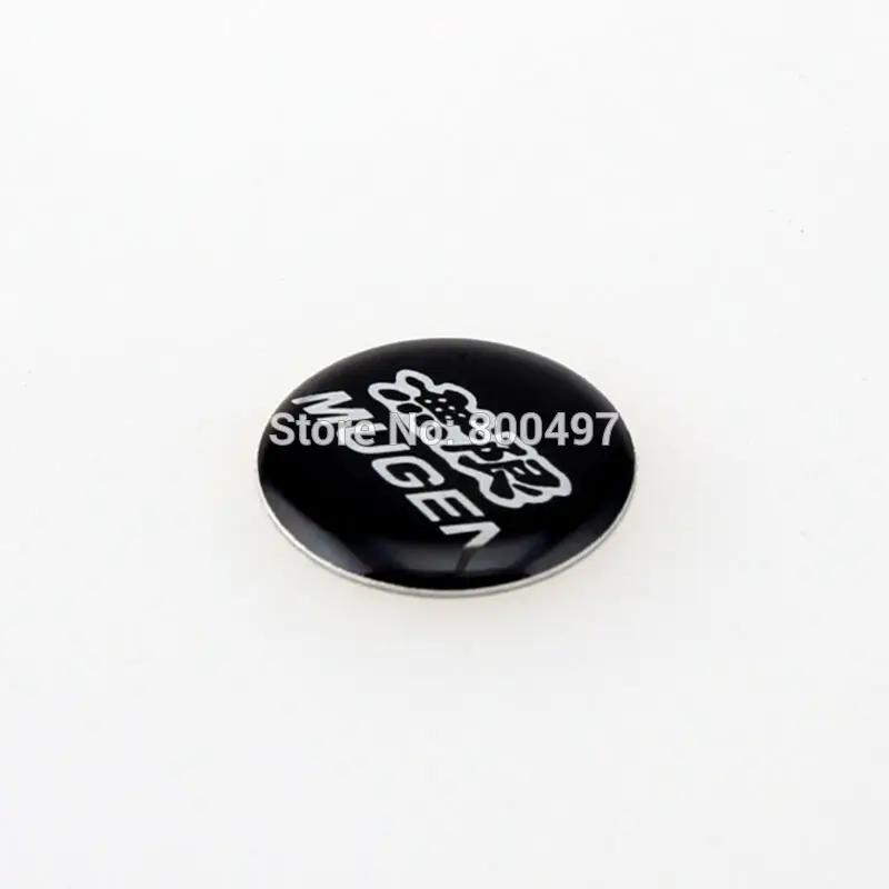 2 x 3D Car Styling Aluminum Glue Round Decal Car Metal Sticker Aluminium Custom Motor Decal  for Mugen Power