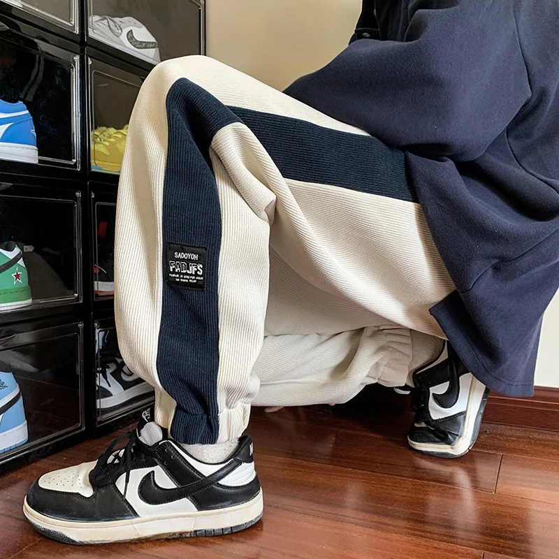 

Свободные вельветовые брюки для мужчин, весенне-осенние повседневные молодежные спортивные штаны цвета Blo для подростков, модный бренд INS HongK...