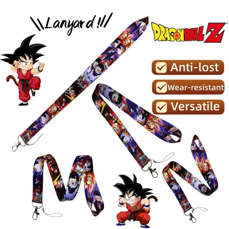 

Dragon Ball Son Goku Bulma Anime Cartoon Lanyard Creative Personalized Long Anti-Lost Phone Strap Student Card Holder Accessory