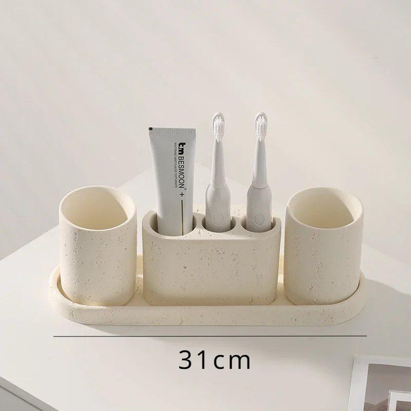 Bathroom Lotion Bottle Toothbrush Holder Tray Toiletry Set European Home Bathroom Set Hotel Electric Toothbrush Shelf