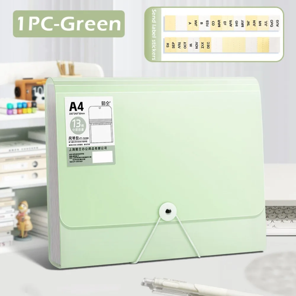 

Портативная папка для документов формата А4 на 13 отделений с застежкой-пряжкой, вместительная сумка для хранения тестов, буклетов, подарков