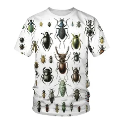 Summer New Variety of Insect Printing O-Neck T-shirt Fashion Street Fashion Elements Short Sleeve Comfortable Top