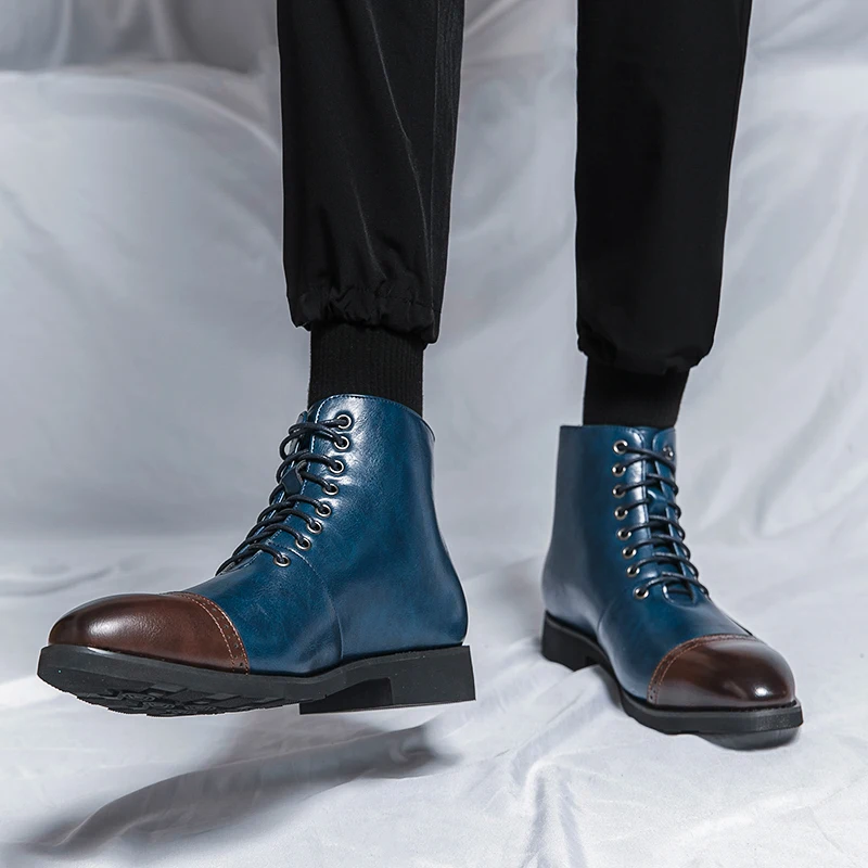 Classic Brogue Social Shoes Men High Quality Oxford Men\'s Leather Party Chelsea Dress Shoes Men Yuppie Formal Boots Man 2025