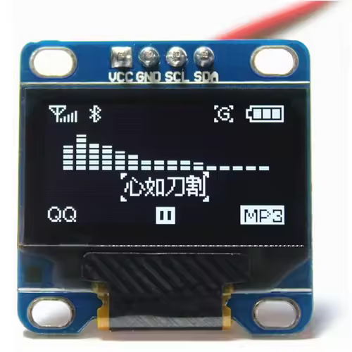 0.96 Inch OLED Display Module SSD1306 I2C IIC SPI Serial 128X64 LCD 4 Pin YellowBlue WhiteBlue for Arduino(Pin Headers Soldered) - Image 9