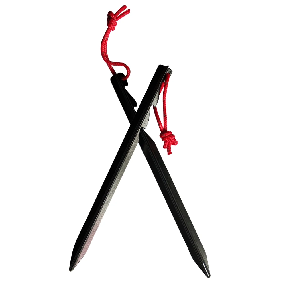 

10 Pcs Tent Pegs Outdoor Camping Supplies Aluminum Alloy Replacement Accessories Black Nail