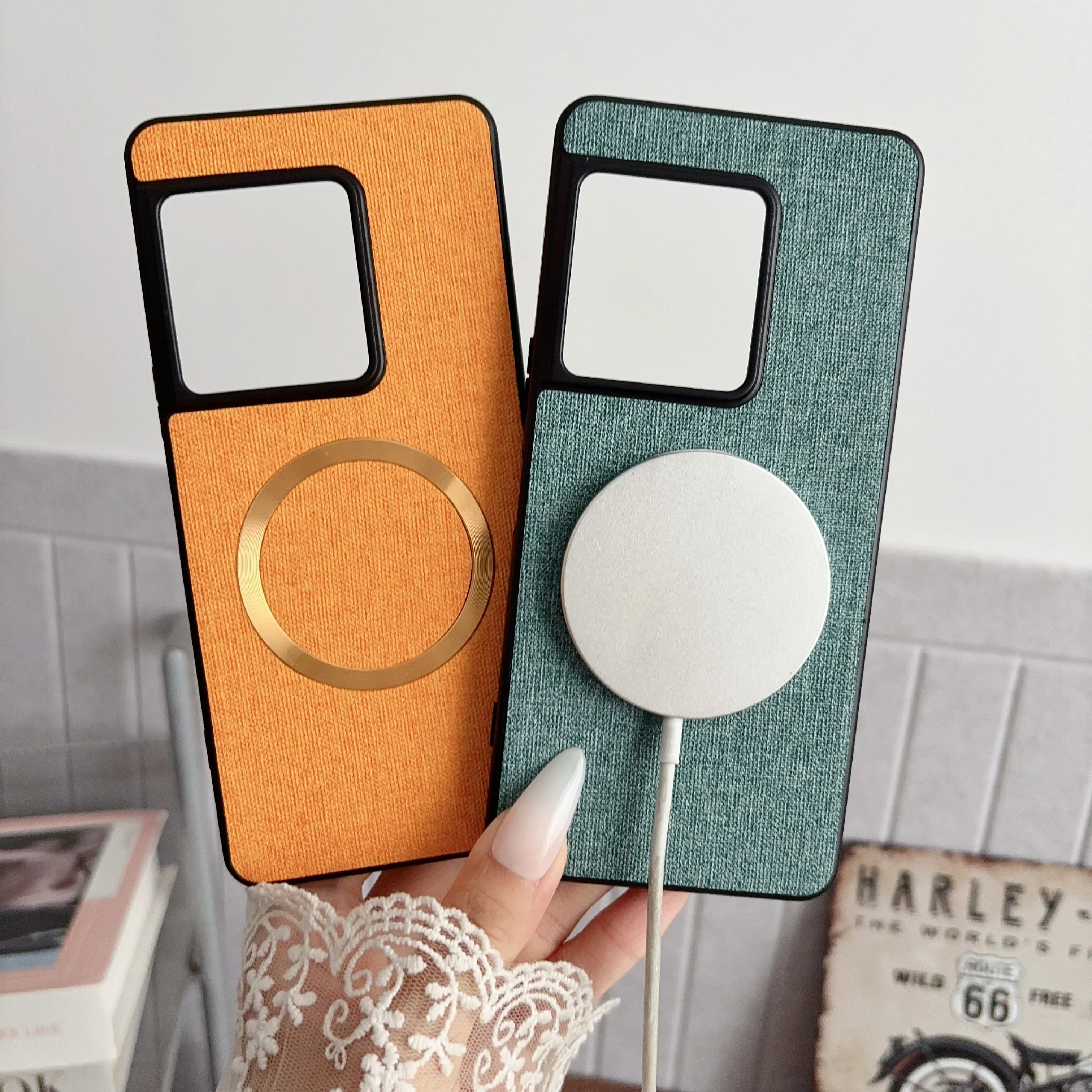 Funda Magnética Magsafe para Sony Xperia 1 VIII, Carcasa Trasera de Tela para Negocios, Fundas para Xperia 10 VI, Fundas para Móvil Xperia 1 VII