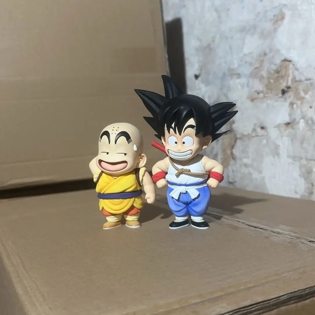 Dragon Ball Figures Son Goku Anime Figures Krillin Fuguire Childhood Cute Models Pvc Gk Animation Peripheral Desk Ornaments Toys