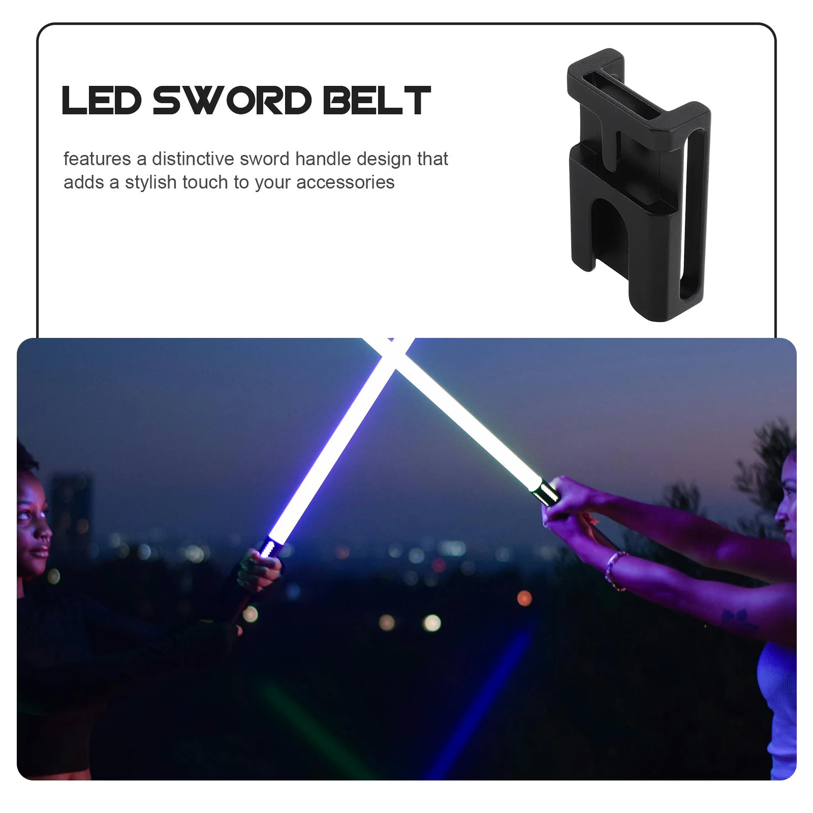 Lightsaber Buckle Glowing Sword Cosplay Costume Prop Handle Belt Accessory up Metal Party Supplies