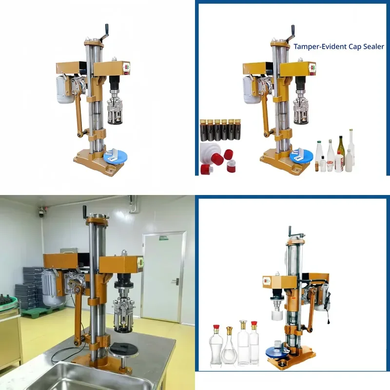 Semi-automatic Aluminum Cap Screwing Machine Desktop Capping Equipment for Oral Liquid Beverage Bottle Lock Cap Sealing