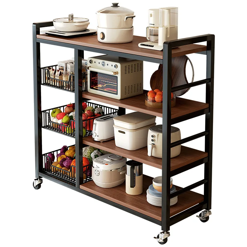 

Shelf Floor-to-ceiling multi-layer fruit and vegetable rack Microwave oven storage rack Household simple shelf