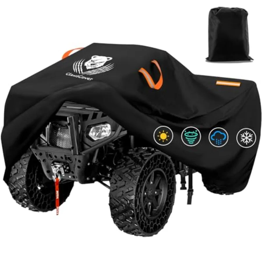 

ATV Quad Covers 88 Inch XXL Plus Waterproof Outdoor Heavy Duty Oxford Cloth 4 Wheeler Accessories Fadeless Windproof All Weathe