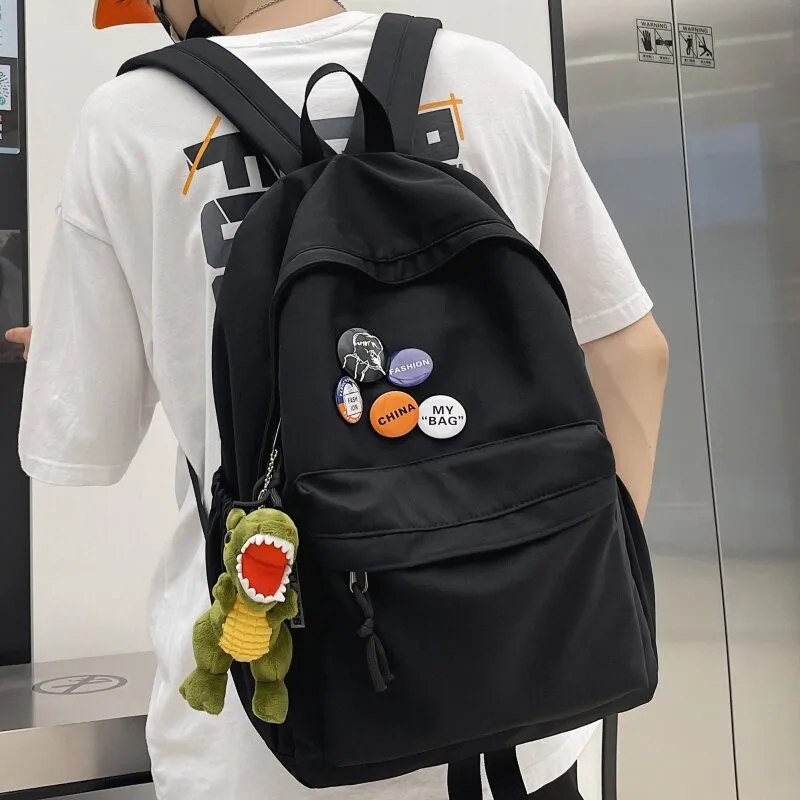 New Trendy Men's Large Capacity Casual Travel Backpack Simple Design Suitable for Middle And High School Students And College...