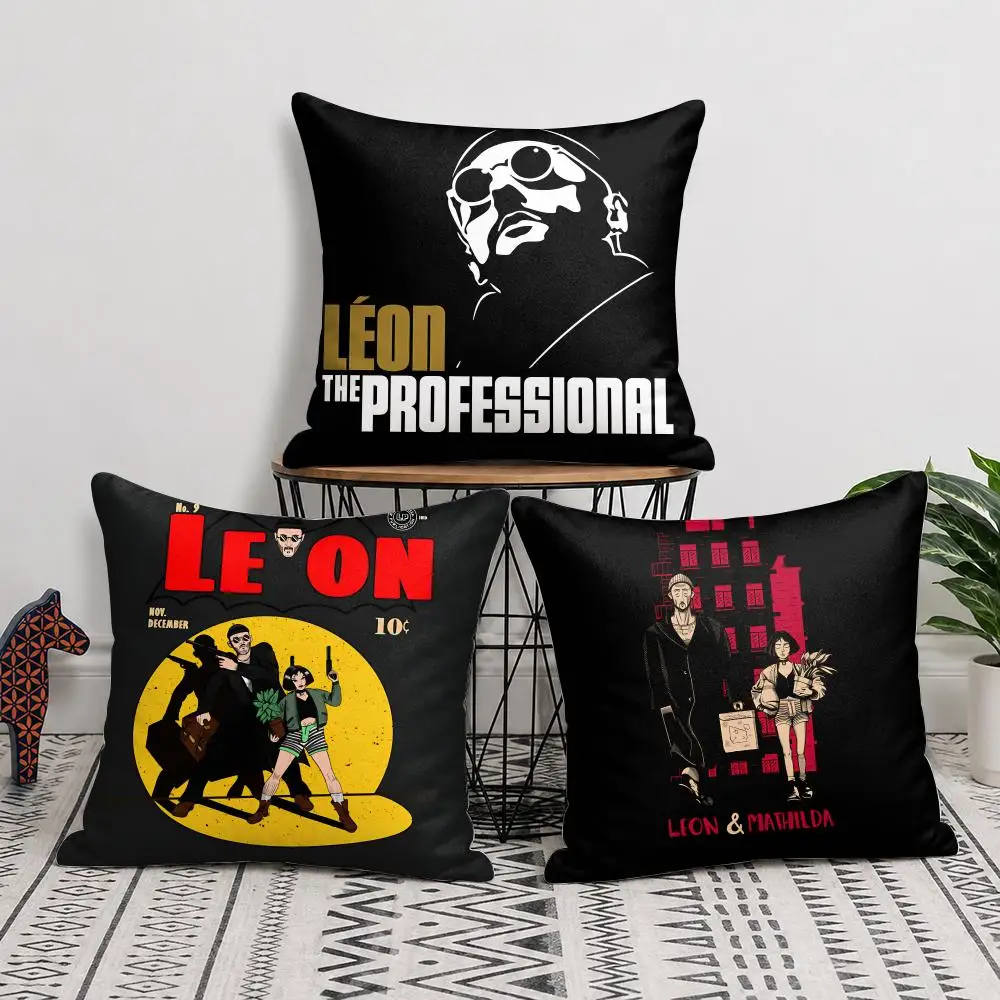 Leon The P-professional Cushion Cover Silky Short Plush Invisible Zipper Dustproof Sofa Pillow Case For Home Decor