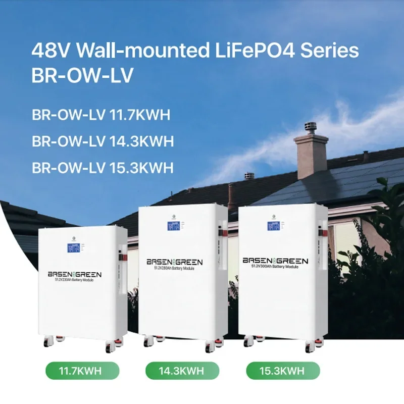 48V Wall-Mounted Home 100Ah 280Ah 300Ah Lifepo4 Battery Pack 51.2V 5Kwh 10Kw 15kwh solar energy storage battery