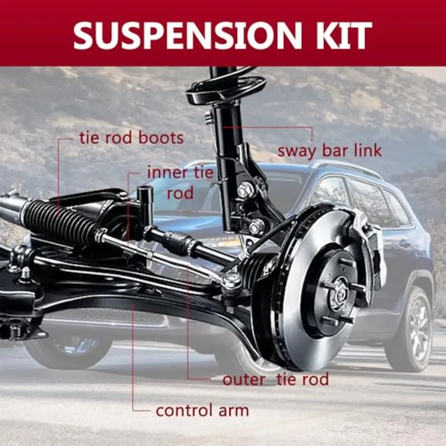 Reemplazo de barra estabilizadora de brazo de Control inferior delantero, 4 Uds., para Jeep Cherokee SUV 2014 2018, actualización del sistema de suspensión con Stabi mejorado