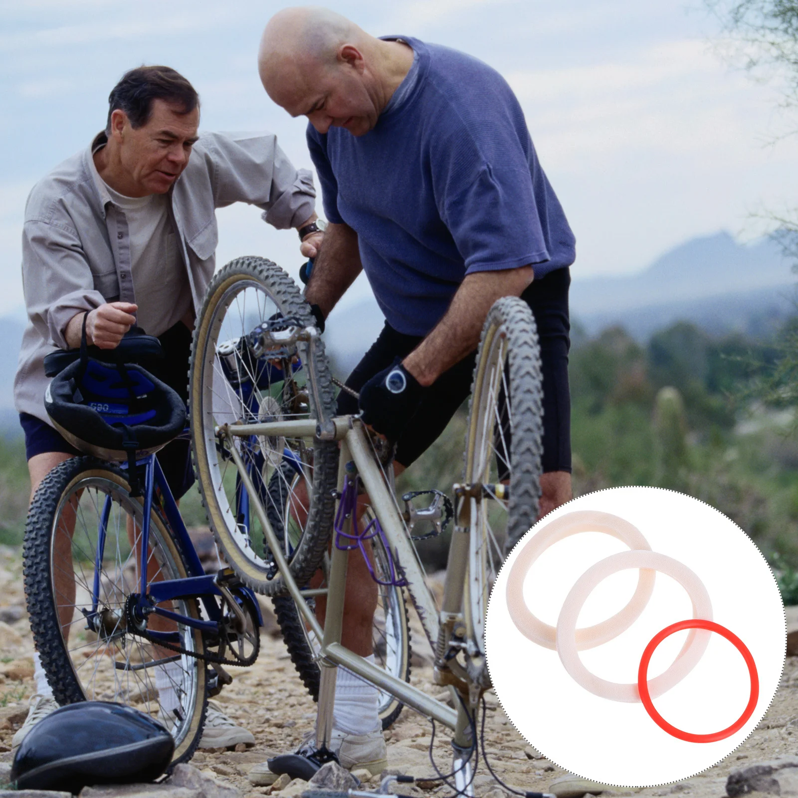 

4 set Bicycle Maintenance Sponge Rings 8 Oil Seal Sponges 4 Red Circles Front Fork Oil Absorption Bike Dust Seal Ring