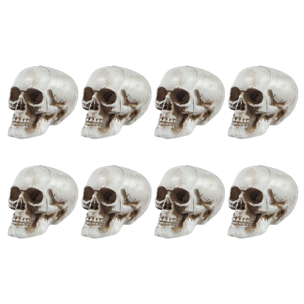 

8Pcs Halloween Scary Props Small Skulls Tiny Skull Model Fake Faux for Party