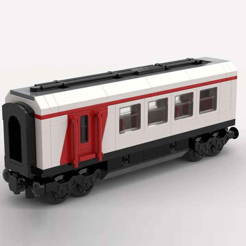 Modèle de voiture de ville MOC, briques de construction, chemin de fer, Train à grande vitesse, technologie modulaire, cadeaux de vacances pour enfants, jouets à assembler, costume