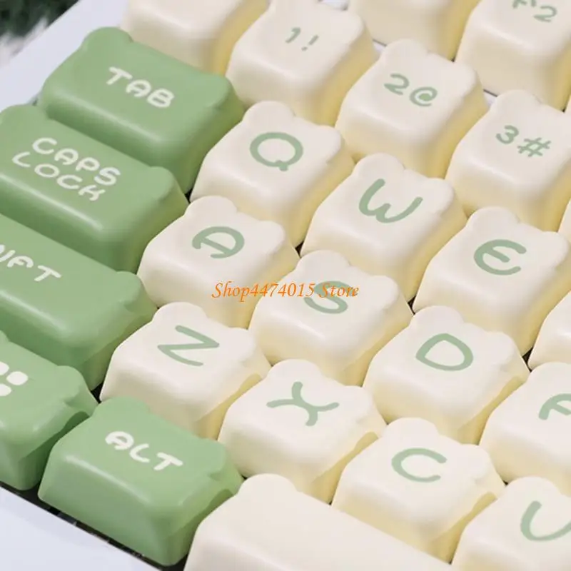 K1AA 122 베어 테마 키 캡 OEM 높이 이중 색상 몰딩 기계 키보드 용 게임 키보드 강화