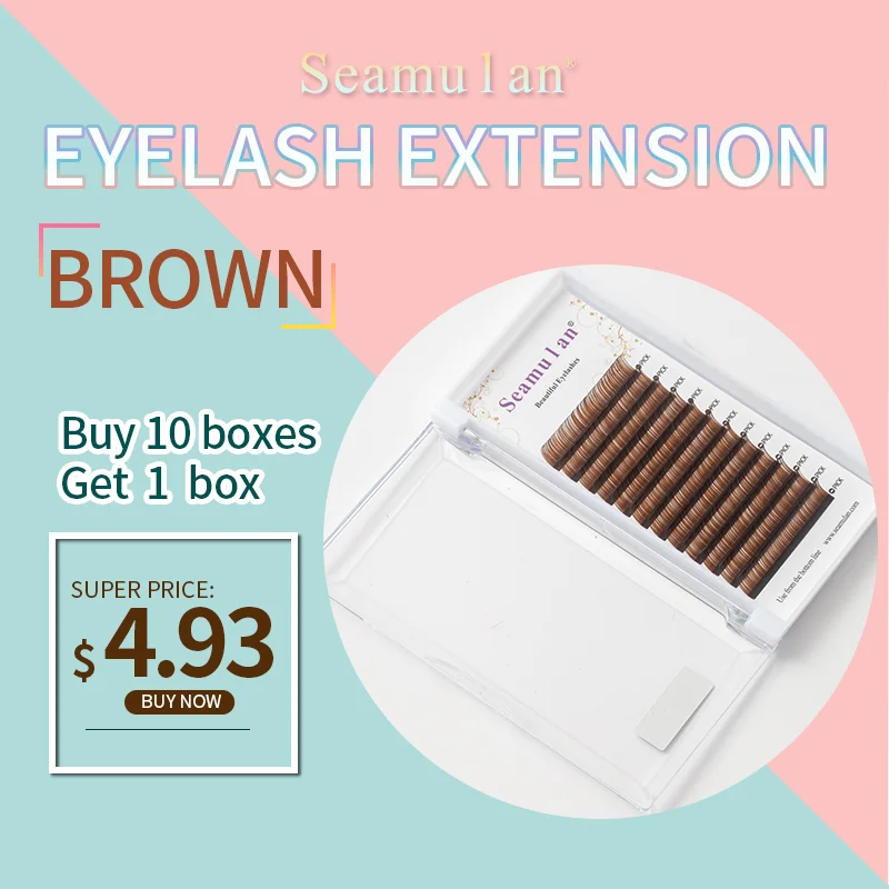 

Matte Brown Eyelash Extensions L L+ LU LC Curl Russian Volume Eyelash Supplies Korean PBT High Quality Individual Eyelashes