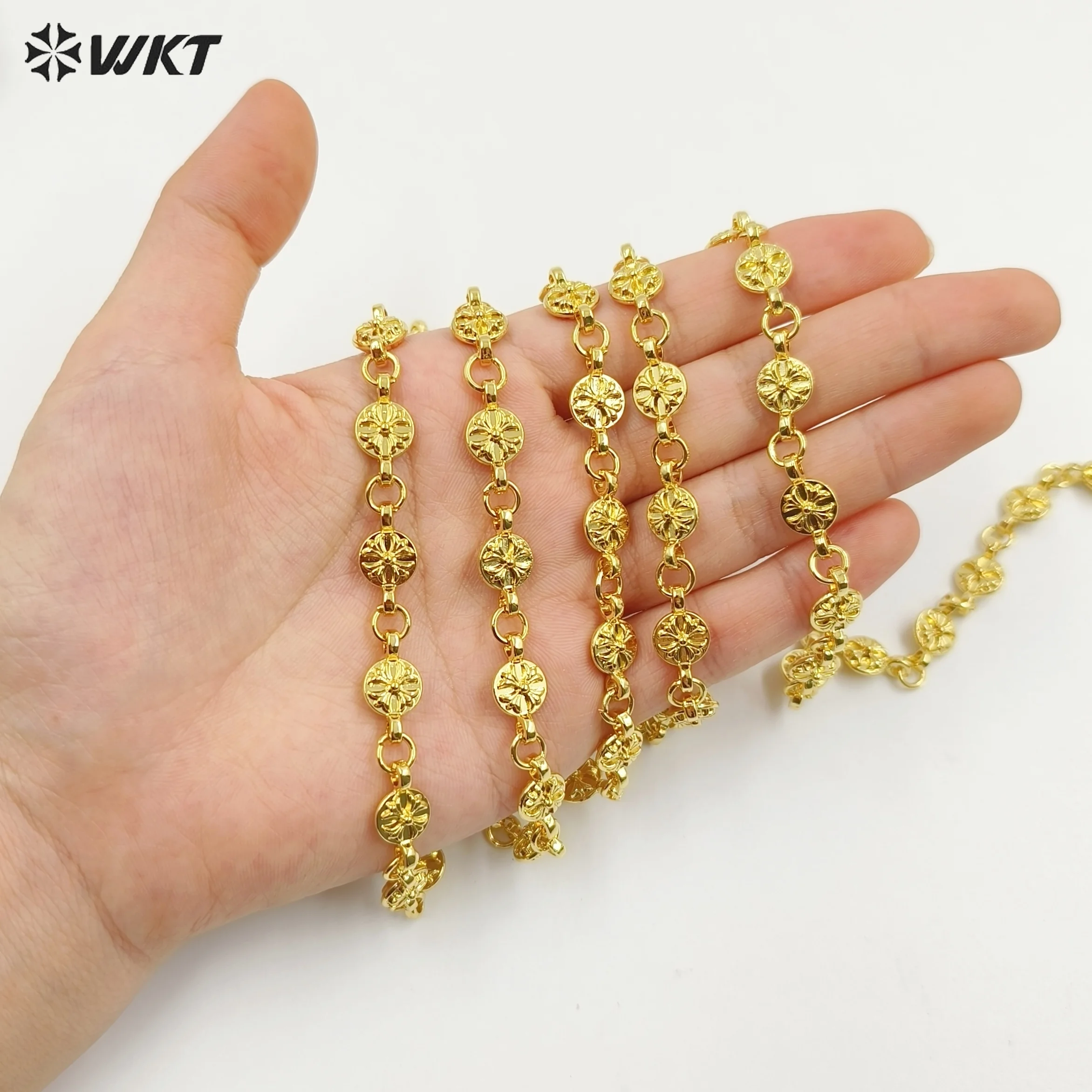 WT-BC250 Popular Simple Elegant Chain Meter 18K Yellow Gold Plated For Women Special Decoration