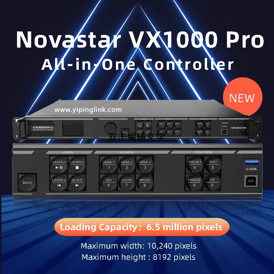Novastar VX1000 Pro Video Processor with Flight Case Professional 10G Fiber Controller for LED Screen Display