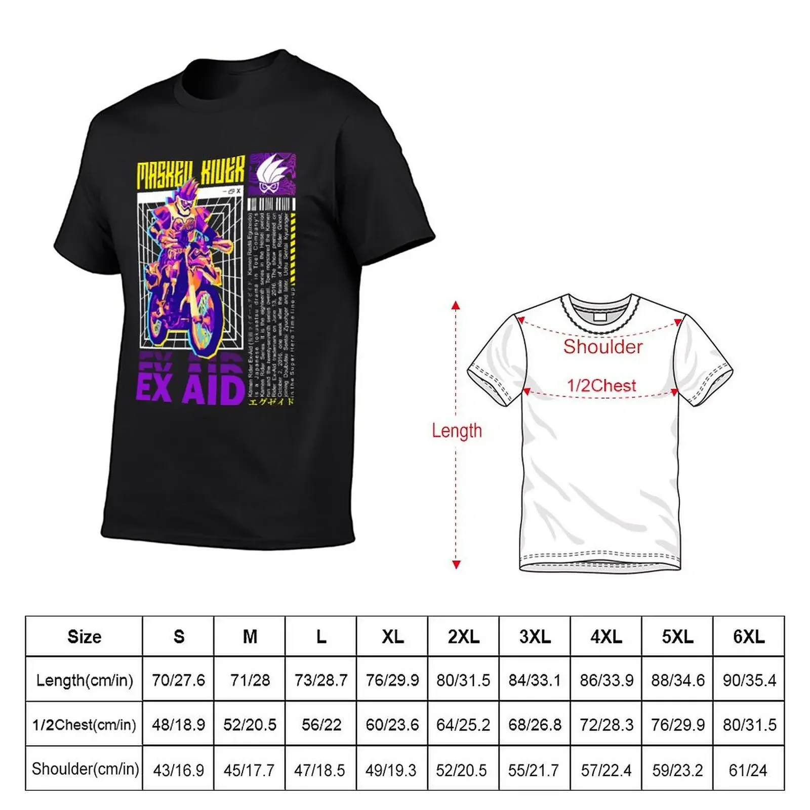 KAMEN RIDER EX AID streetwear dsgn T-Shirt oversizeds sports fans funny t shirts for men