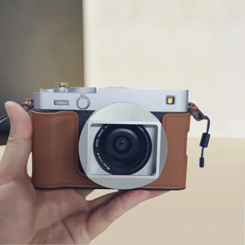 Metal Square Lens Hood With Metal Cap for Fujifilm Fujinon XF23mm F2.8 R WR - XE5 Camera