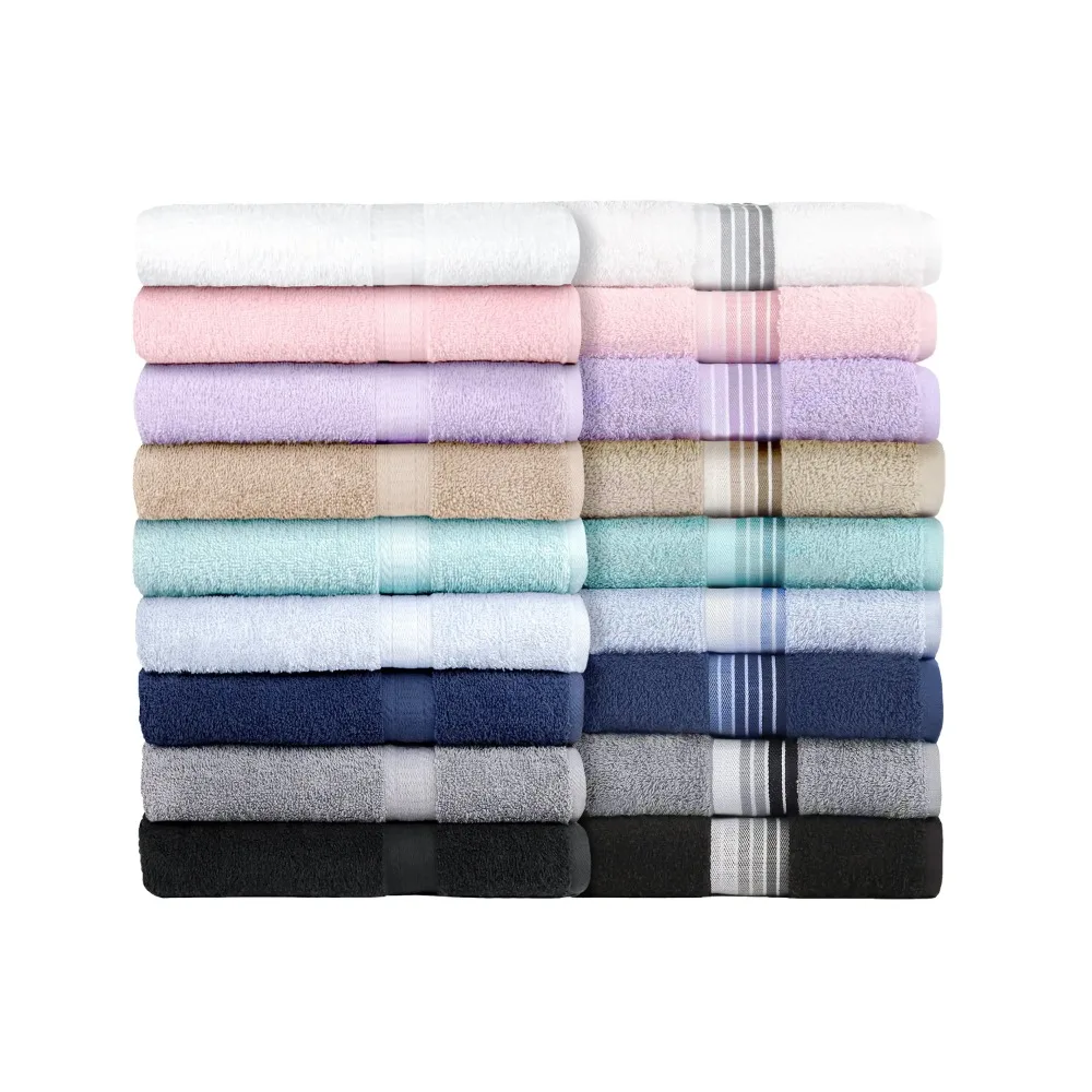100% Cotton Bath Towel, Super Soft and highly absorbent Basic Striped Premium Bath Towel for Bathroom, Hotels, Spa and Gym – Tan image 6