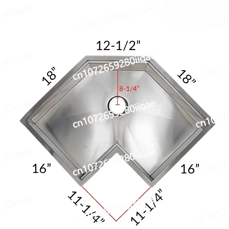 Stainless Steel Workstation Corner Kitchen Sink 30 Inch Satin Brush Kitchen Under Mount Corner Sink Gold Finish 16 Gauge