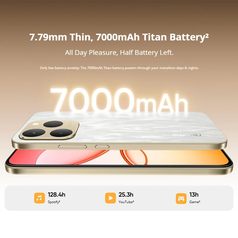 Russian Version realme 15T 5G Smartphone 7000mAh Battery 60W Charge 50MP Front & Rear Cameras 6.57" 4000nit AMOLED Display NFC