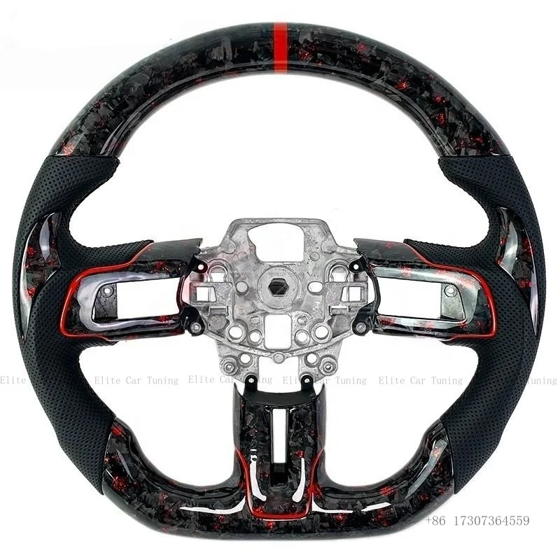 

Custom Carbon Fiber Steering Wheel for Ford Mustang S197 Series 2005-2014 5.0L GT GT500 GT500KR Shelby Coupe