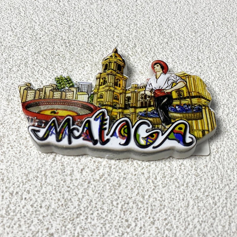 Malaga, Spain tourist souvenirs ins High Appearance level cultural decorative logo Church magnetic fridge magnets