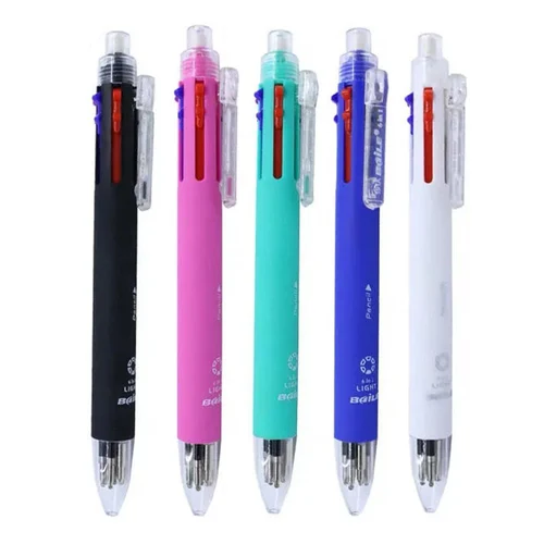 Bolígrafo Multicolor que incluye bolígrafo de 5 colores, 1 borrador superior de lápiz automático para marcar, útiles escolares de escritura, niños Love It